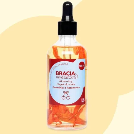 Savonniers, huile corporelle velours, cerise au cachemire, 100 ml
