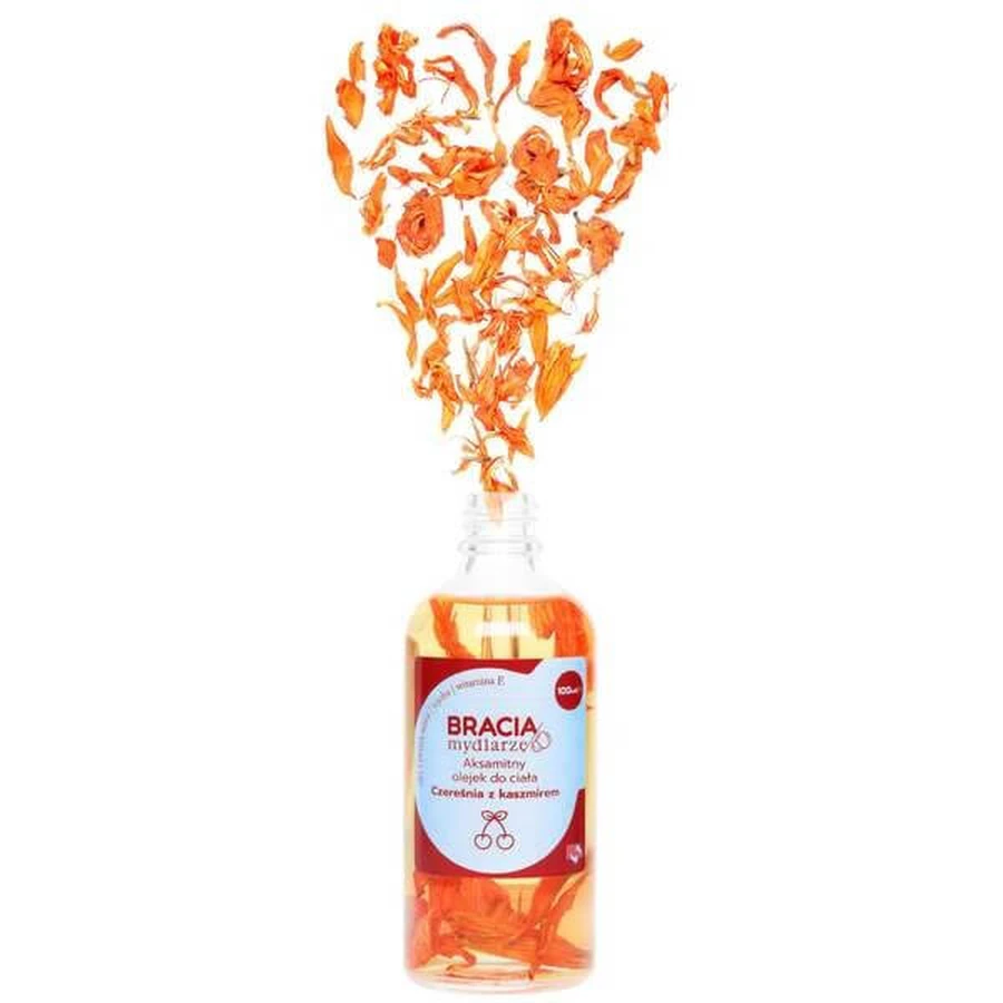 Savonniers, huile corporelle velours, cerise au cachemire, 100 ml