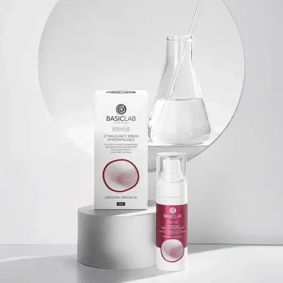BasicLab Esteticus, stimulating balancing serum with retinal for the night, 30 ml