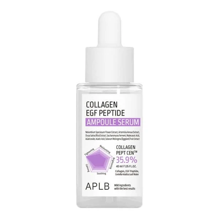 APLB Collagen EGF Peptide Ampoule, facial firming serum with collagen and EGF peptides, 40 ml