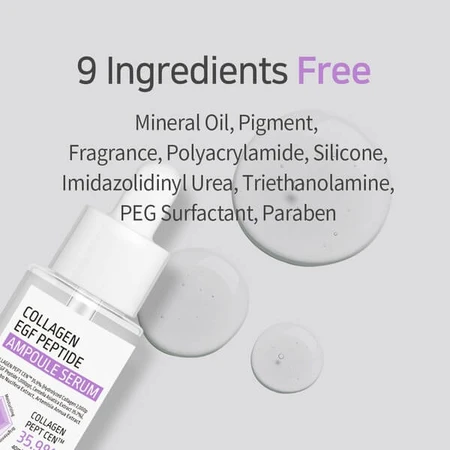 APLB Collagen EGF Peptide Ampoule, facial firming serum with collagen and EGF peptides, 40 ml