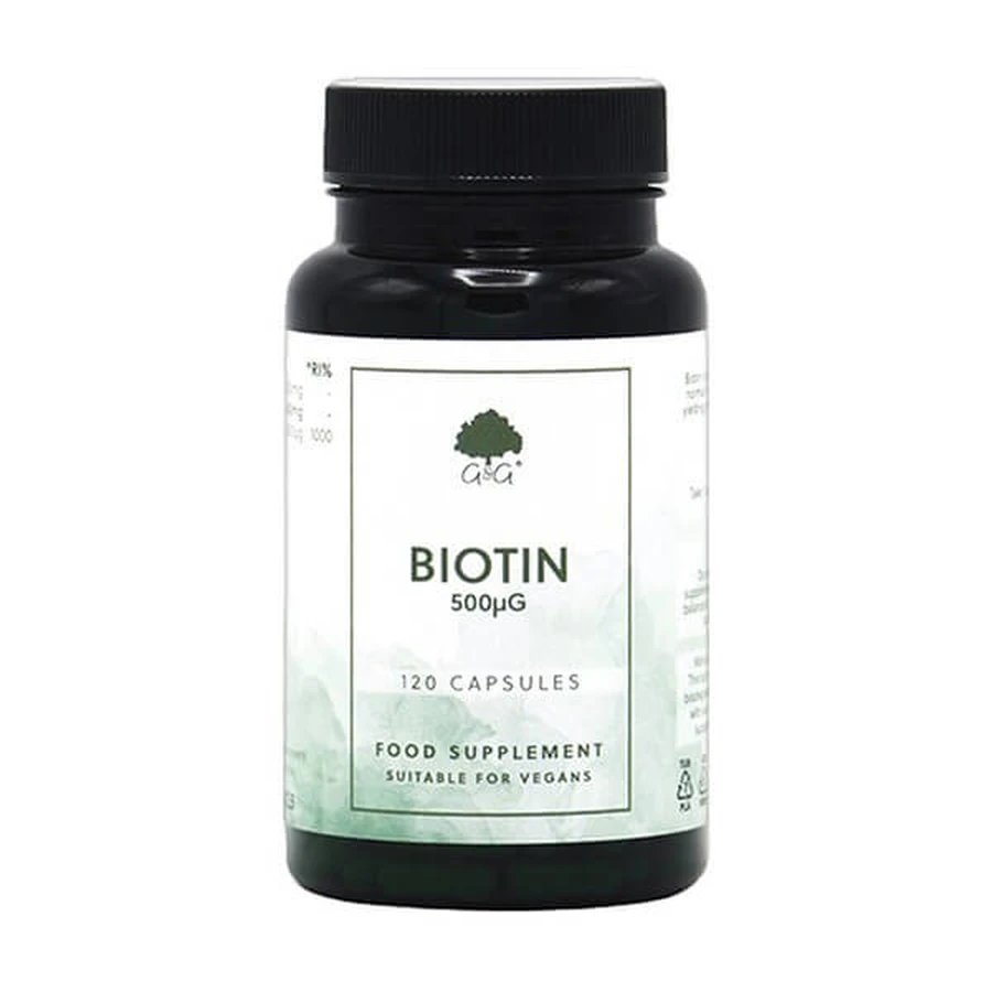 G&amp;G, Biotina 500 mcg, cápsulas, 120 uds.