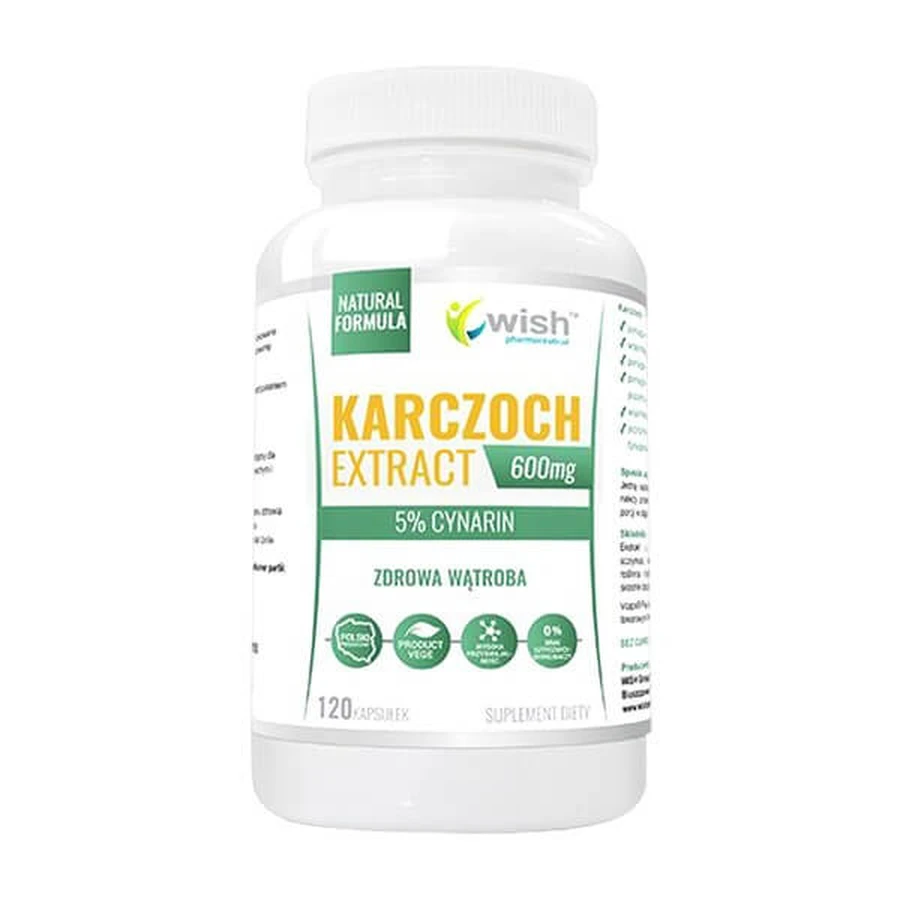 Wish Artichoke 600 mg, capsules, 120 pcs.