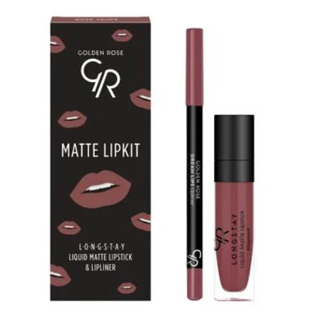 Golden Rose Matte Lipkit, lipmake-up set, taupe, 7.6 g