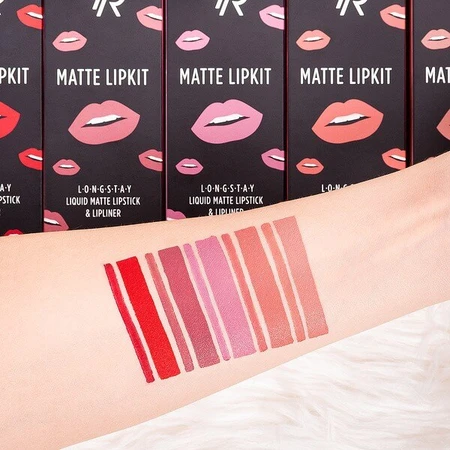Golden Rose Matte Lipkit, lipmake-up set, taupe, 7.6 g