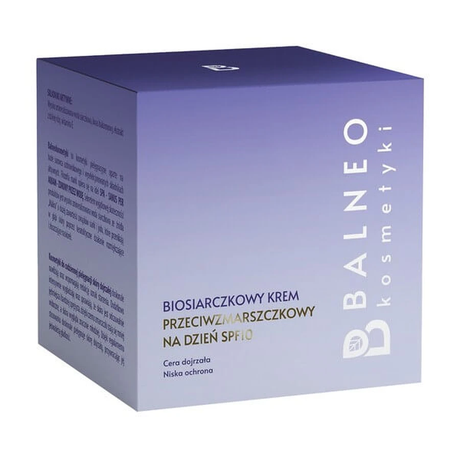 Balneocosmetics, biosulfide cream, anti-wrinkle, daytime, 50 ml