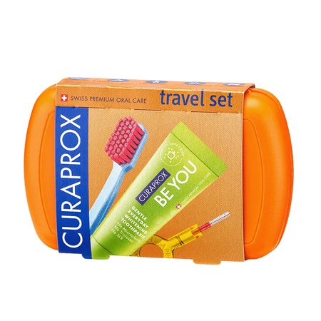 Curaprox Travel Set Ortho, set de voyage, orange, 1 pc.