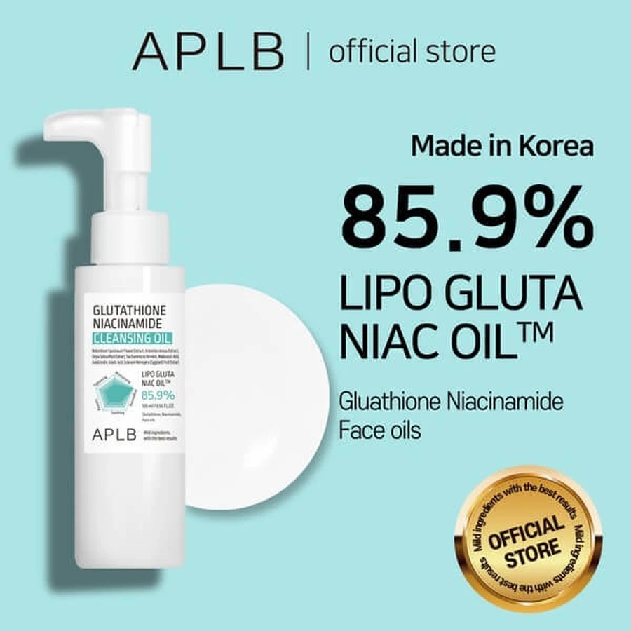 APLB Glutathione Niacinamide Cleansing Oil, facial cleansing oil, 105 ml
