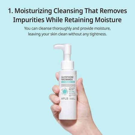 APLB Glutathione Niacinamide Cleansing Oil, facial cleansing oil, 105 ml