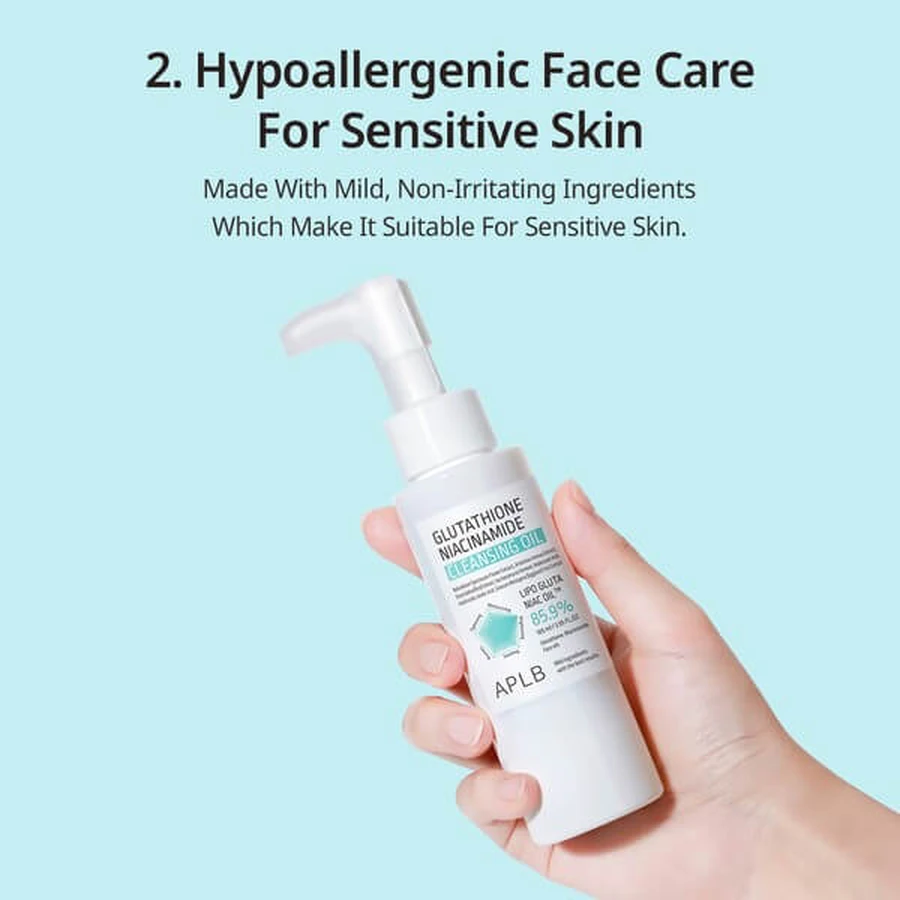 APLB Glutathione Niacinamide Cleansing Oil, facial cleansing oil, 105 ml