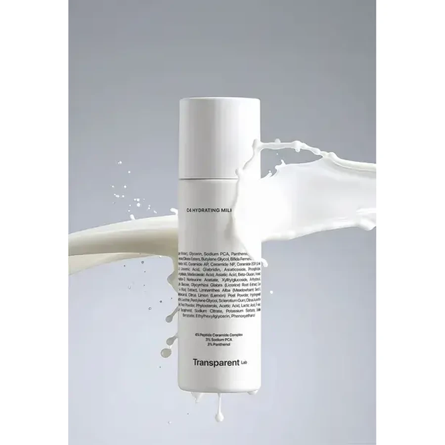 Transparent Lab C4 Hydrating Milky Toner, tónico que refuerza la barrera hidrolipídica, 130 ml