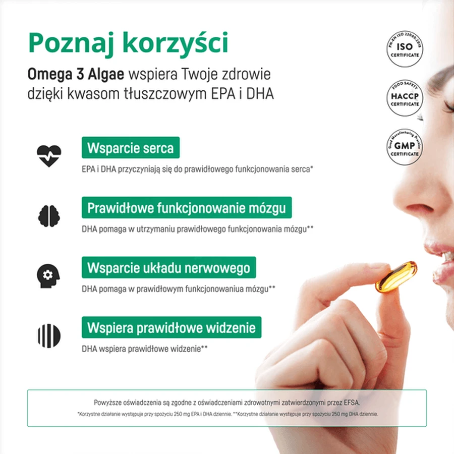 Omega 3 Algae, soft capsules, 60 pcs.