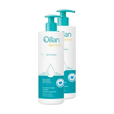 Lote de 2 x Oillan Derm+, loción corporal, 400 ml
