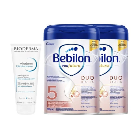 Lote de 2 x Bebilon Profutura DUOBIOTIK 5 + Bioderma Atoderm Intensive baume