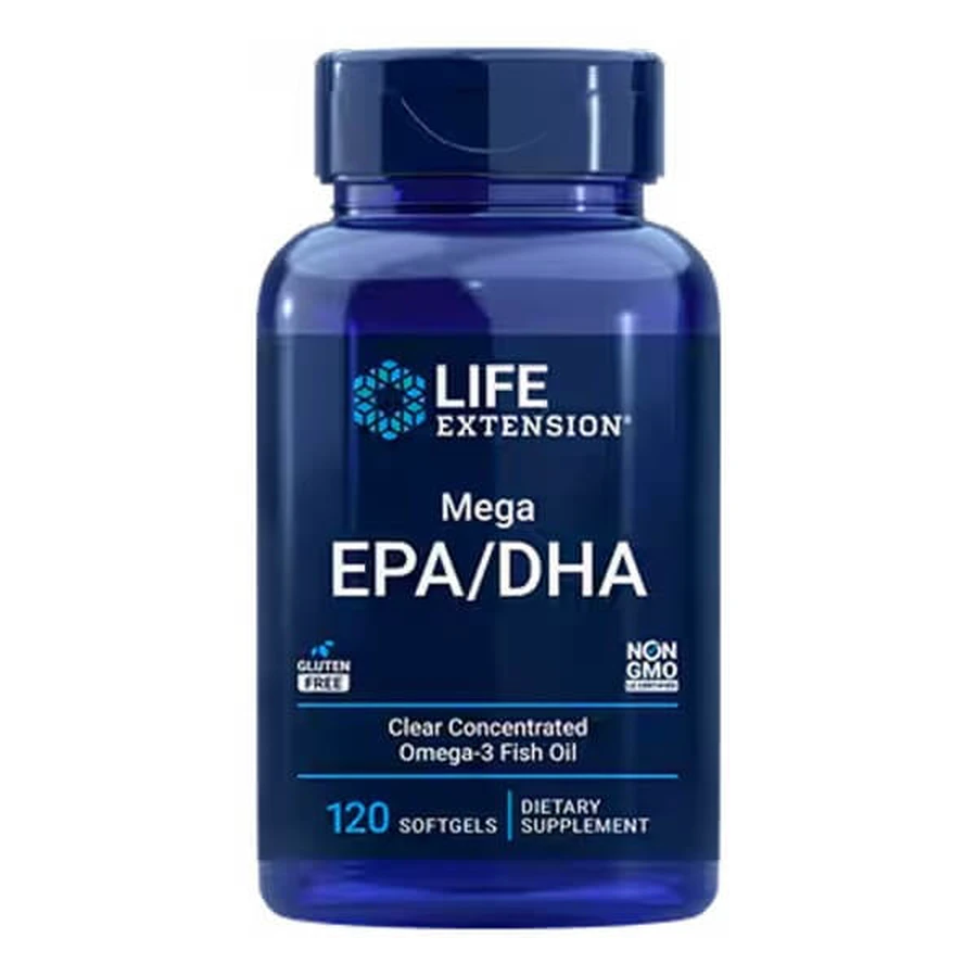 Life Extensions Mega EPA/DHA, cápsulas, 120 uds.