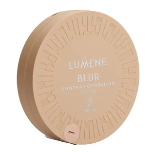 Lumene Blur Longwear Powder Foundation, polvo de larga duración SPF 15, 1, 10 g