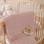 Lionelo Muslin Blanket, Säuglings-Musselin-Decke, Dusty Pink, 1 Stk.