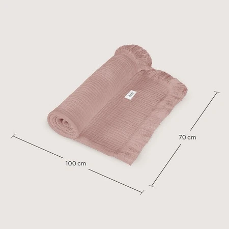 Lionelo Muslin Blanket, Säuglings-Musselin-Decke, Dusty Pink, 1 Stk.