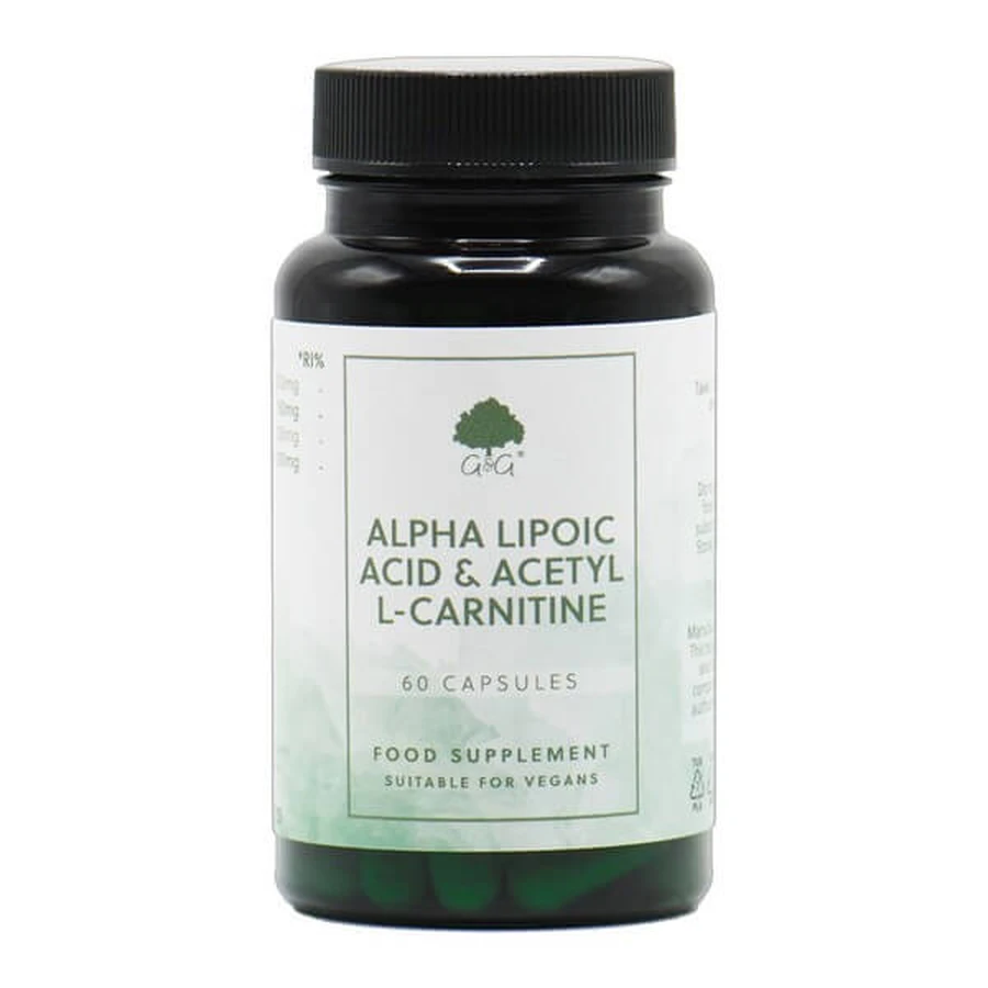 G&amp;G, Alpha Liponzuur en Acetyl L-Carnitine, capsules, 60 st.
