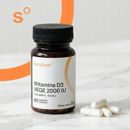Sundose Vitamin D3 Vege 2000 IU, hard capsules, 60 pcs.