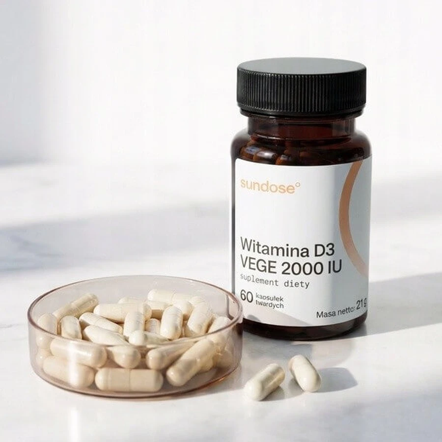 Sundose Vitamin D3 Vege 2000 IU, hard capsules, 60 pcs.