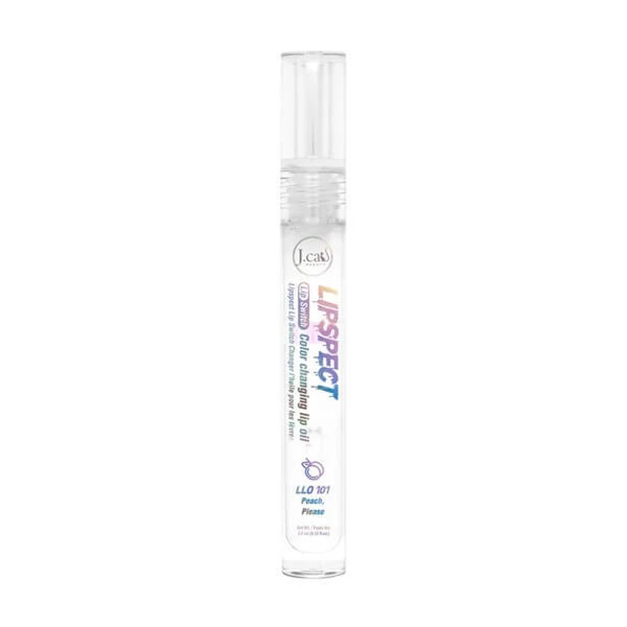 J.Cat Beauty Lipspect Lip Switch Color Changing Lip Oil, 101 Peach, Please, 3.5 ml.