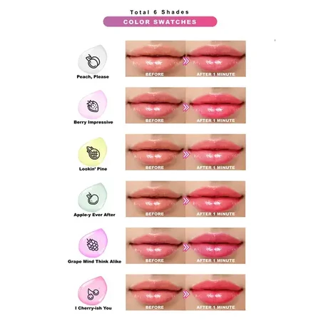 J.Cat Beauty Lipspect Lip Switch Color Changing Lip Oil, 101 Peach, Please, 3.5 ml.
