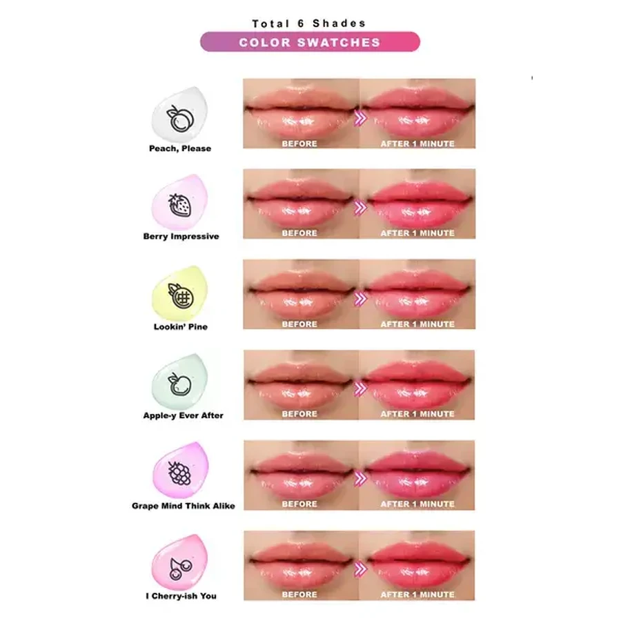 J.Cat Beauty Lipspect Lip Switch Color Changing Lip Oil, 101 Peach, Please, 3.5 ml.