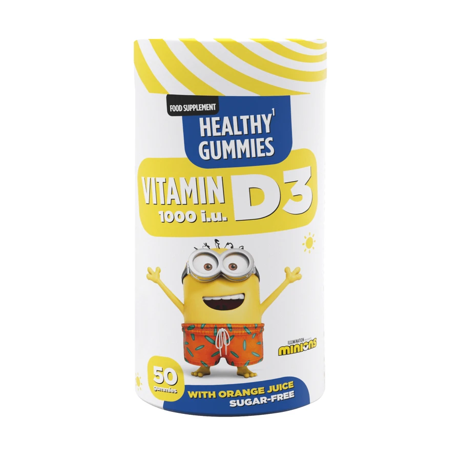 Minions Vitamina D3 1000, 50 jeleuri, supliment alimentar