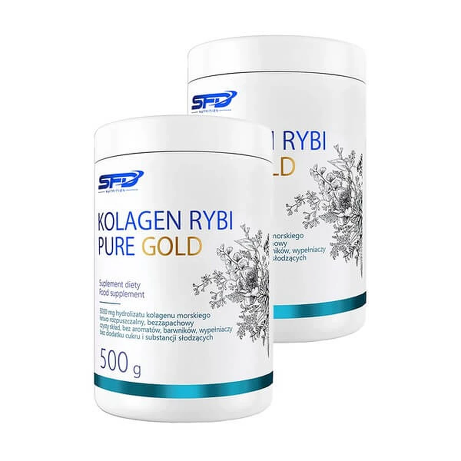 Lote de 2 SFD Colágeno de Pescado Pure Gold, polvo, 500 g
