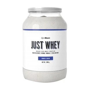 GymBeam Just Whey Protein Cookies&amp;Cream, Pulver, Keks-Geschmack, 2000 g