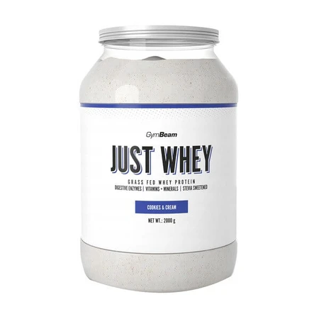 GymBeam Just Whey Protein Cookies&amp;Cream, Pulver, Keks-Geschmack, 2000 g