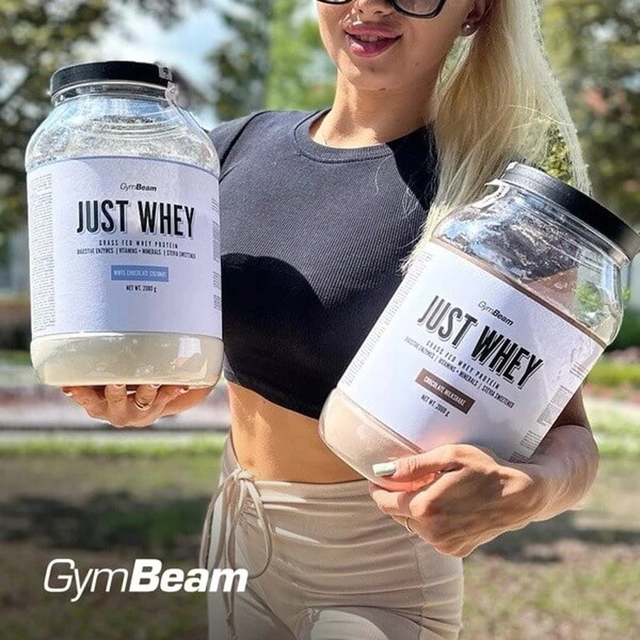 GymBeam Just Whey Protein Cookies&amp;Cream, Pulver, Keks-Geschmack, 2000 g