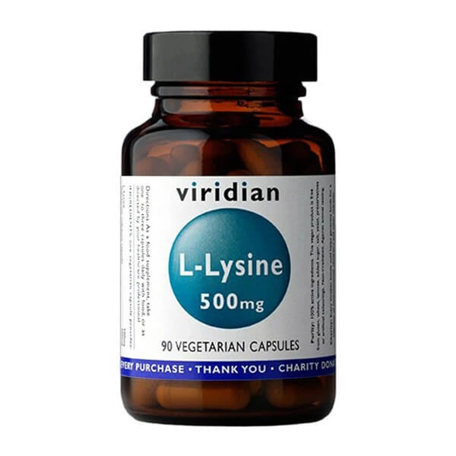 Viridian, L-Lysine 500 mg, capsules, 90 st.