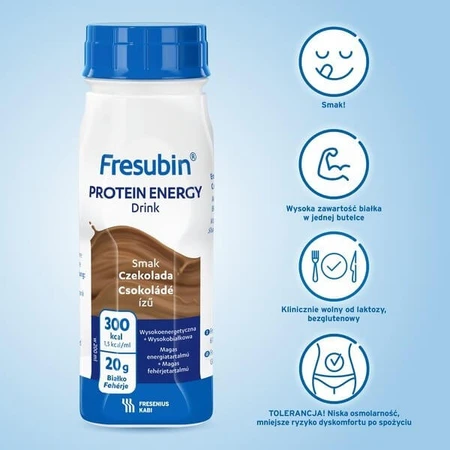 Fresubin Protein Energy Drink, vloeibare chocoladesmaak, 16x200 ml