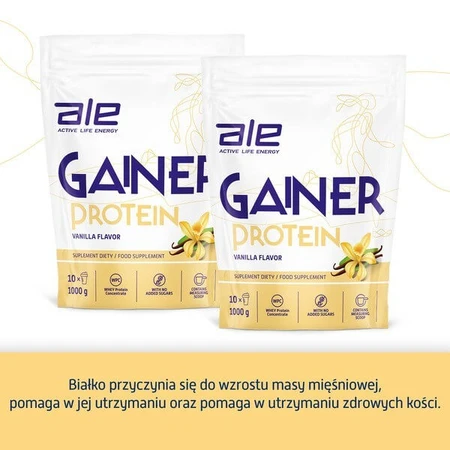 Lot de 3 x ALE Gainer Protein Vanilla Flavor