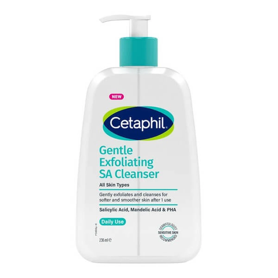 Cetaphil Gentle Exfoliating SA, mild exfoliating gel for face and body wash, 236 ml