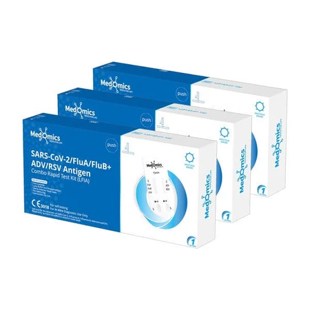 Lot de 3 x COVID-19 SARS-CoV-2/FluA/FluB+ADV/RSV antigen test (LFIA).