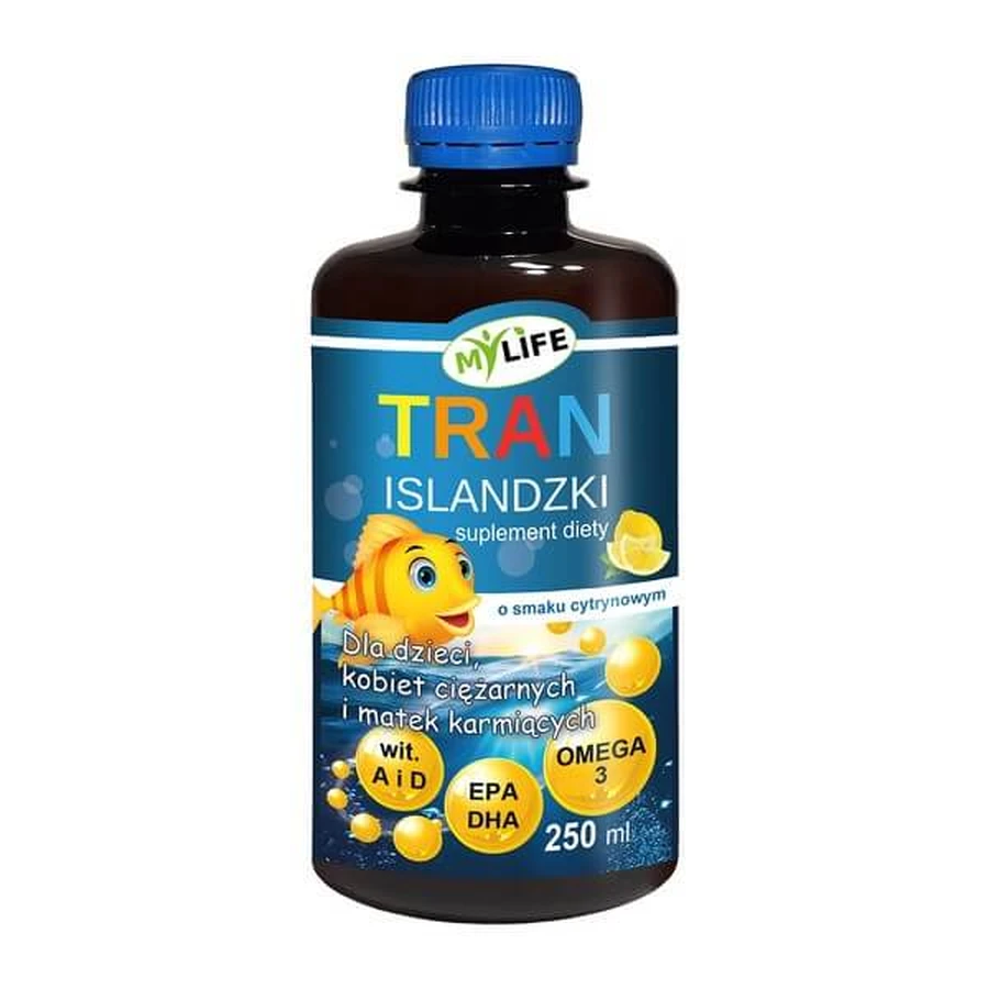 IJslandse levertraan voor kinderen, zwangere vrouwen en zogende moeders, olie, 250 ml