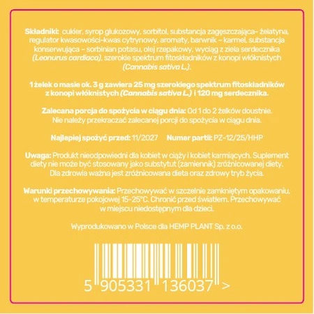 Cannova Hennep Jelly met Cordial, jelly beans, 3 stuks.