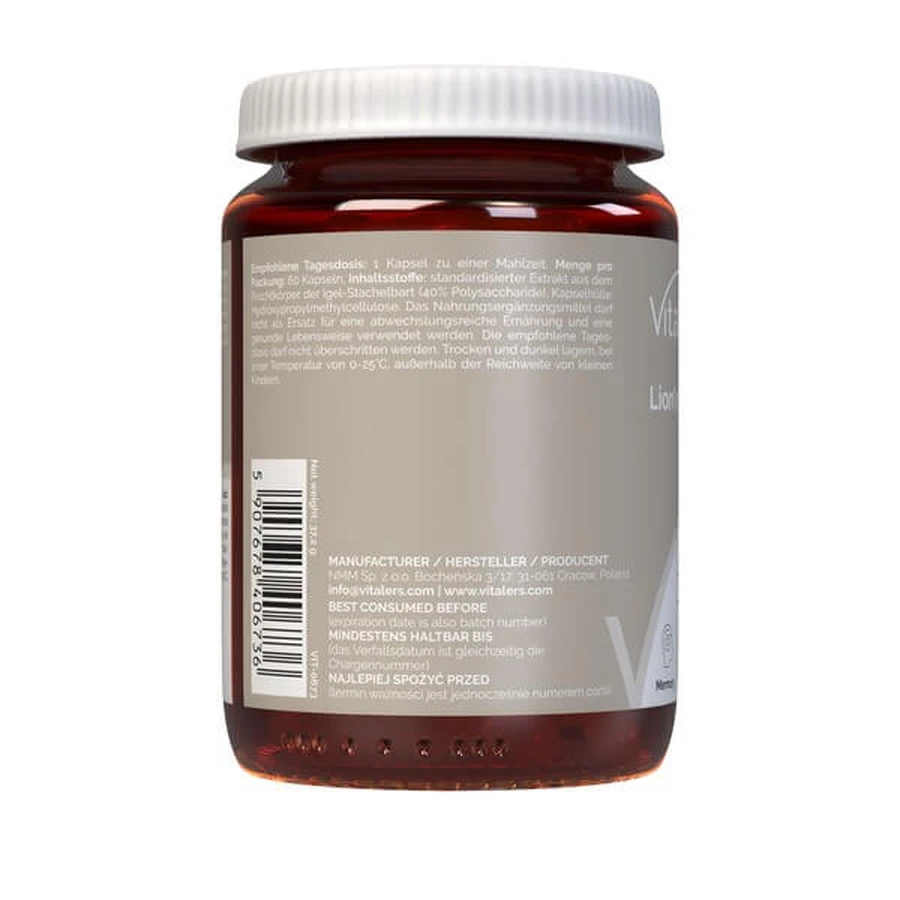 Vitalers Crinière de lion, gélules, 60 pcs.