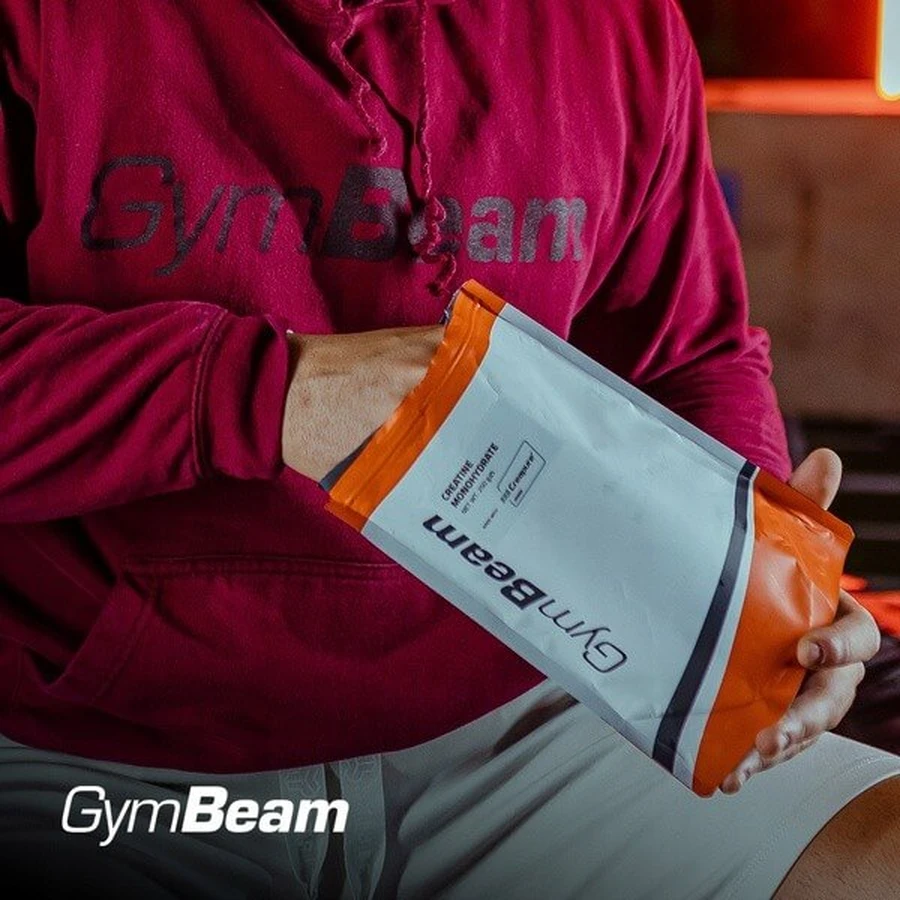 GymBeam Creapure Creatina Monohidrato, polvo, sabor naranja, 250 g