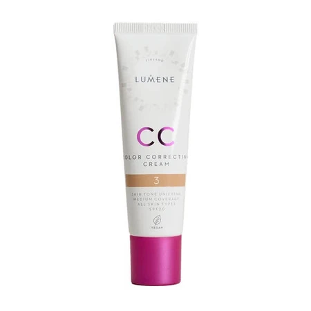Lumene CC Color Correcting Cream, korrigierende CC-Creme SPF 20, 3 (W), 30 ml.
