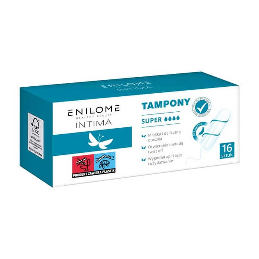 Enilome Healthy Beauty Intima, tampons, super, 16 pcs.