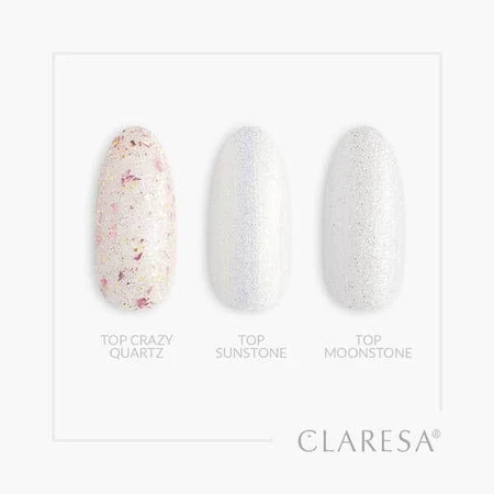Claresa Top No Wipe Crazy Quartz, tapa híbrida, 5 g