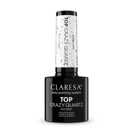 Claresa Top No Wipe Crazy Quartz, tapa híbrida, 5 g