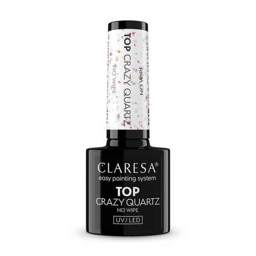 Claresa Top No Wipe Crazy Quartz, tapa híbrida, 5 g
