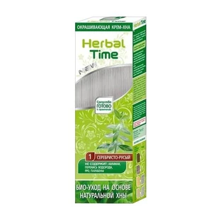 Herbal Time, henna natural para el cabello, no. 01 rubio plata, 75 ml