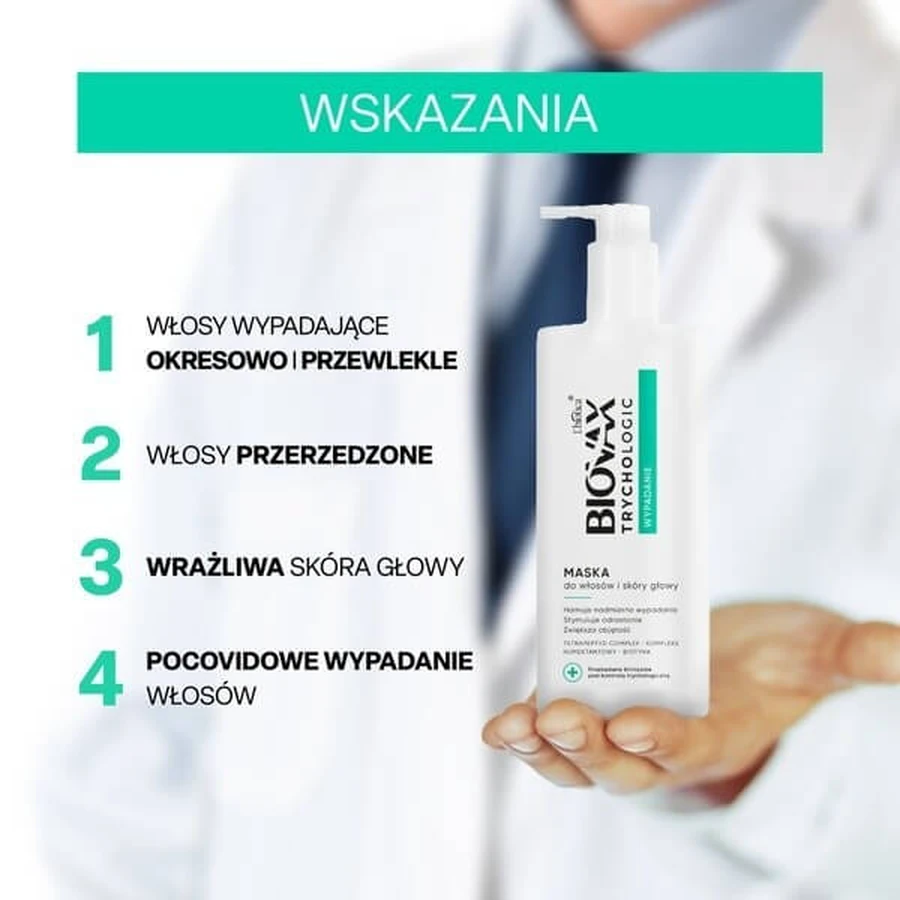 Biovax Trychologic Prolapse Kit, shampoo, 200 ml + hair and scalp mask, 200 ml