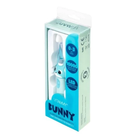Vitammy Bunny, sonische tandenborstel voor kinderen 0 - 3 jaar, lichtblauw/lichtblauw, 1 st.
